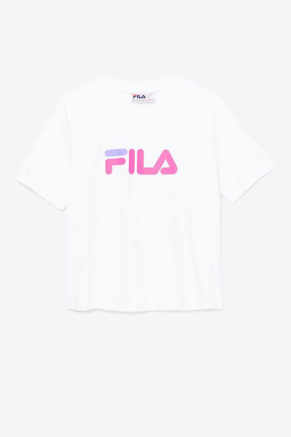 Camisetas Fila Mujer Blancas / Rosas / Moradas - Miss Eagle Oversized Graphic - España 634879XSO